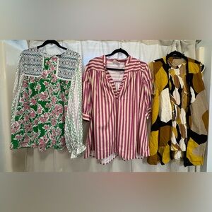 Striped Pink and White Women's Top